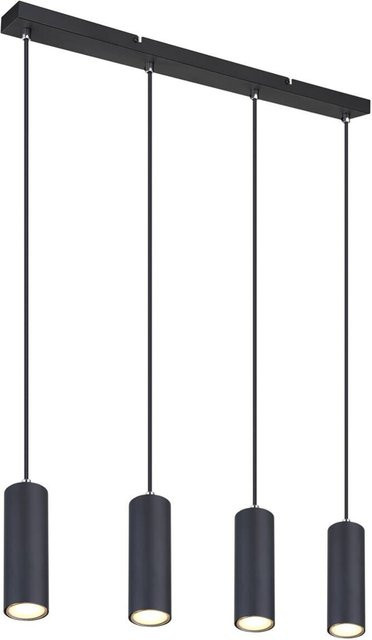 Globo Pendelleuchte Robby 4-flammig Schwarz matt Metall GU10 B/T/H: 65 x 60 x 120 cm - Bild 2
