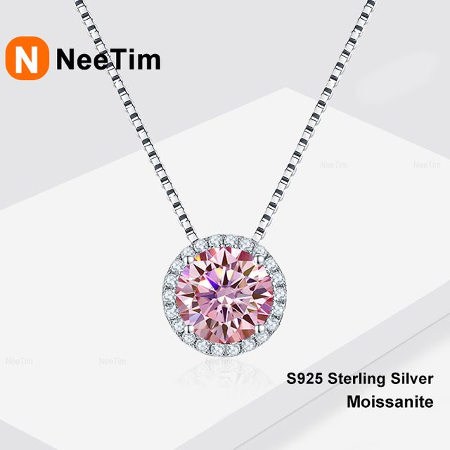 NeeTim Halskette, 925 Silber, Moissanit, Bunt, Damen - Bild 1