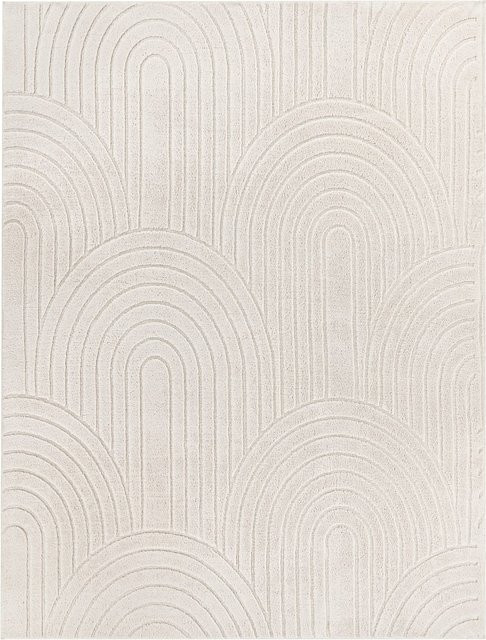 Moderner Teppich Tokko in Creme und Beige, B/T: 120 x 160 cm - Bild 1
