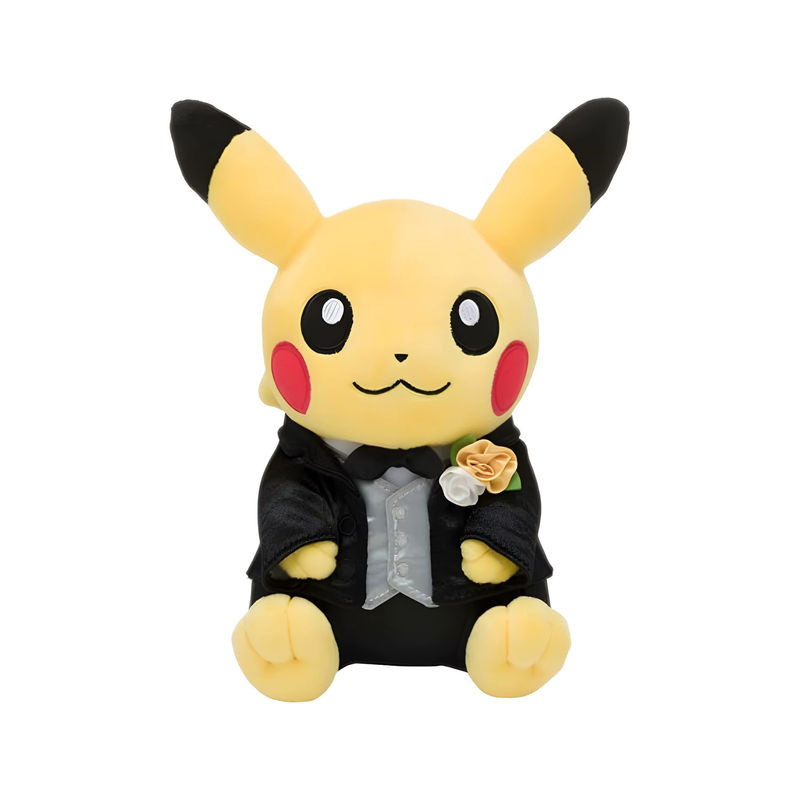 Pokémon Pikachu Plüschtier und Figur in Gelb und Schwarz als Hochzeitsdekoration oder Valentinstagsgeschenk - Bild 2