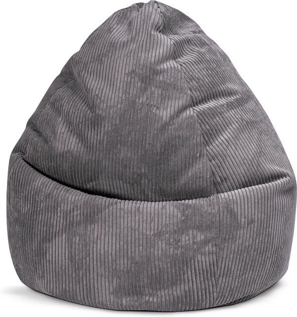 Sitting Point Sitzsack BeanBag Shara XXL in Anthrazit mit Cord-Optik und 300 Litern Volumen - Bild 1
