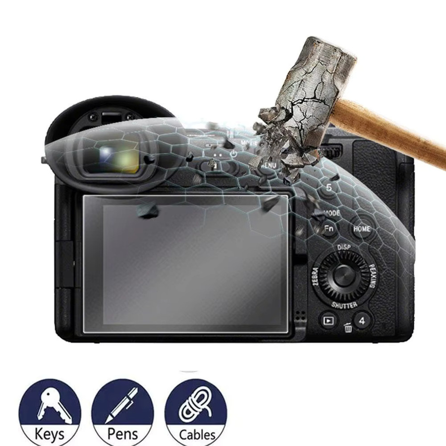 Nikon ZR Displayschutzfolie aus gehärtetem Glas, transparent, Ultra HD, kratzfest - Bild 2