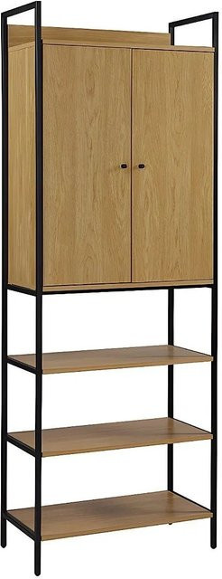 Vente-unique Flurgarderobe Tapora in Eiche Natur mit Türen, Breite: 80 cm, Höhe: 220 cm - Bild 1