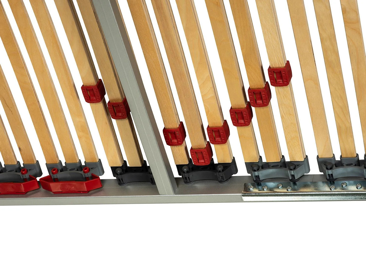 BECO 7-Zonen Luxus-Lattenrost Trio Powerflex mit 42 Leisten, Schulterabsenkung und verstellbarem Kopfteil, Farbe: Braun, B/T: 100 x 200 cm - Bild 4