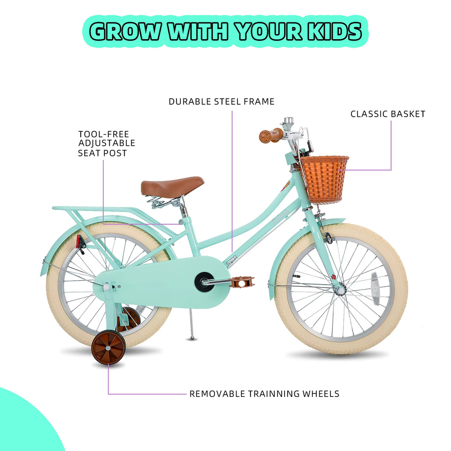 STITCH Kinderfahrrad mit Korb und stabilen Rädern - Bild 2
