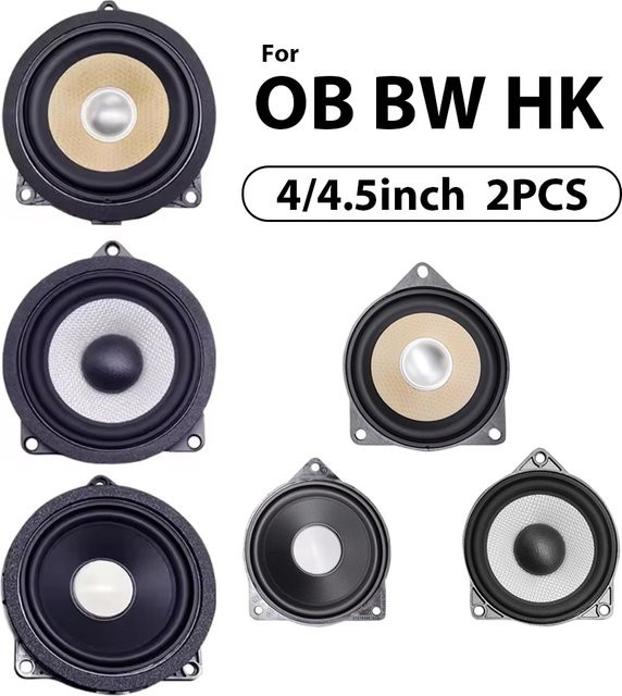 DWVVSL Mitteltonlautsprecher für BMW 3er F30, F10, F20, F23, G01, G20, G30, F48, 3GT und 4 in Schwarz, 4,5 Zoll Auto-Türlautsprecher für Mittelkonsole und Armaturenbrett - Bild 1
