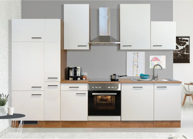 Flex-Well Exclusiv Küchenzeile Vintea in Magnolia und Lancelot Oak, Breite: 310 cm - Bild 1