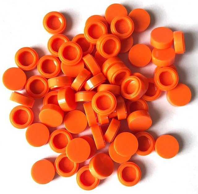 MagicMonkey Fliesen 1x1 Runde, Baustein, orange, 200-teiliges Set - Bild 1
