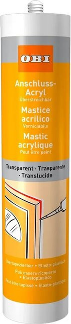 OBI Anschluss-Acryl Transparent, wasserbasiert, 310 ml - Bild 1