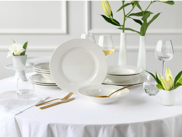 CreaTable Venice Tafelservice 12-teilig in Creme und Beige - Bild 1
