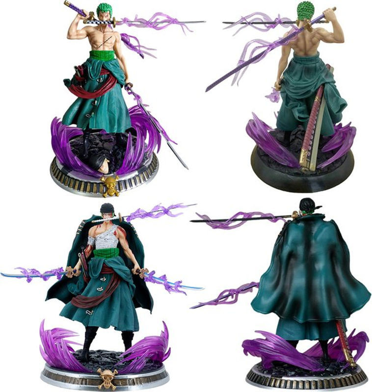 Bandai One Piece Anime Figur Roronoa Zoro Drei-klinge Sa-maximum Statue, mehrfarbig, Höhe: 21 cm - Bild 1
