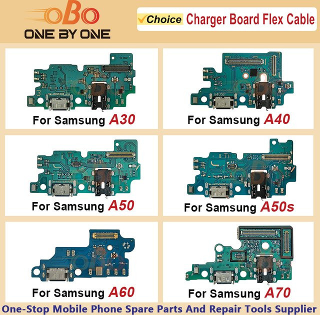 Samsung USB-C Ladeanschluss Dock-Connector Flexkabel für Galaxy A30 A40 A50 A50s A60 A70 in Grün - Bild 1
