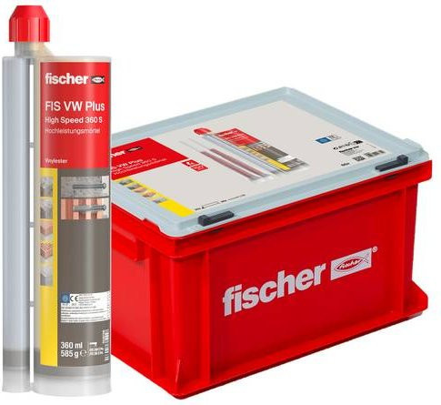 Fischer Hochleistungsmörtel FIS VW Plus High Speed 360 S Vinylester-Hybridmörtel Grau 20 Stück - Bild 2