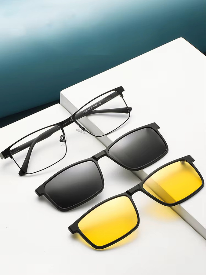 CCspace Lesebrille, Vollrand, Rechteckig, TR90, Schwarz, Männer - Bild 3