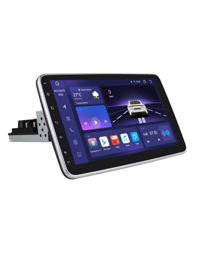 HIZPO 1Din Universal Android Auto Autoradio mit 10,1 Zoll drehbarem Bildschirm, CarPlay, 4G, GPS und Multimedia-Headunit in Schwarz - Bild 5