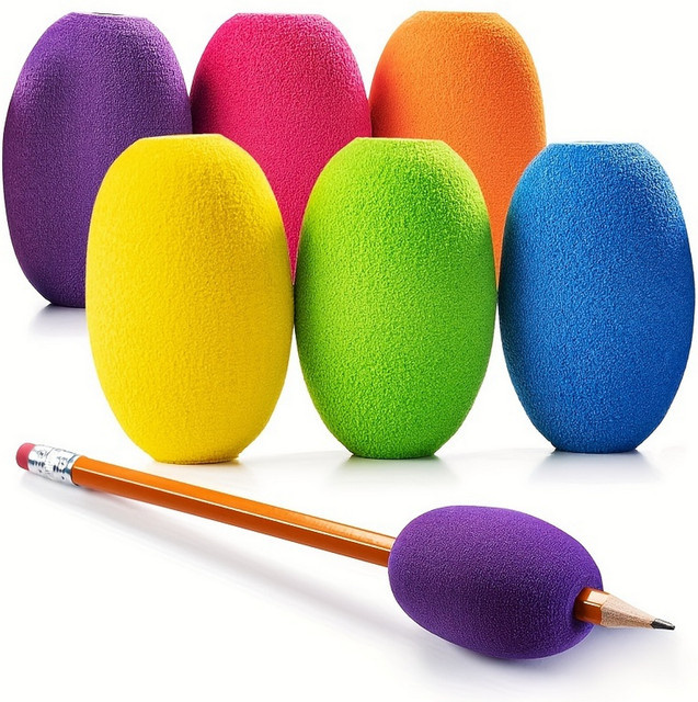 XD-TOPQC Rutschfester Schwamm-Stifthalter aus weichem Schaumstoff in Multicolour zur Linderung von Fingerermüdung - Bild 1