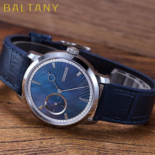 Baltany Design Armbanduhr, Automatik, Edelstahl, Leder, Herren, Grün - Bild 1