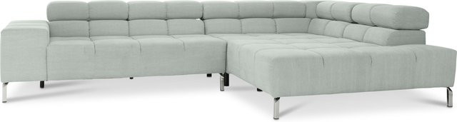 Polsterecke CATELYN 2.0 LOFT in Eucalyptus mit Stoffbezug aus Baumwolle und Leinen, rechtsseitig, L-Form - Bild 1