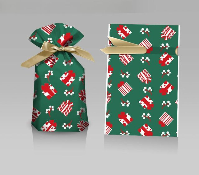 10 Stück NATAWA Weihnachtsgeschenk Cartoon Taschen in Mehrfarbig für Süßigkeiten und Kekse - Bild 1