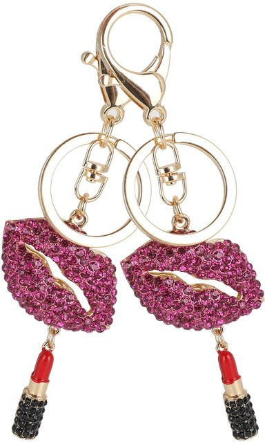 GoolRC Schlüsselanhänger, Lippenform, Diamantbesetzt, violett, Mädchen - Bild 1