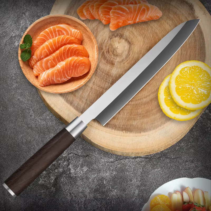 Baovim Sashimi-Messer aus Edelstahl mit Holzgriff, 8 Zoll (20,32 cm) - Bild 3