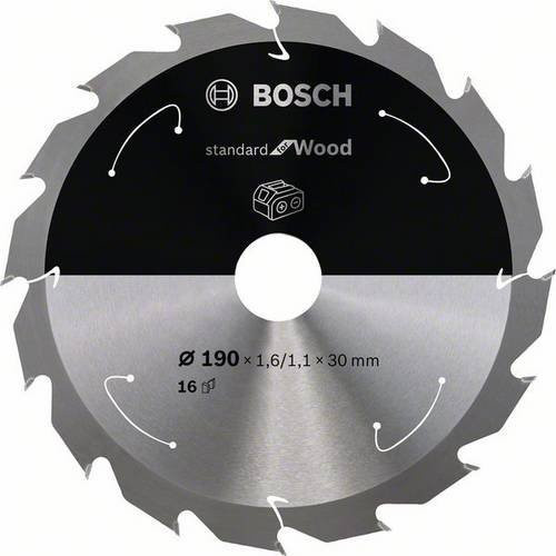 Bosch Kreissägeblatt Standard for Wood für Akkusägen, 16 Zähne, Durchmesser: 190 mm, Bohrung: 30 mm - Bild 1