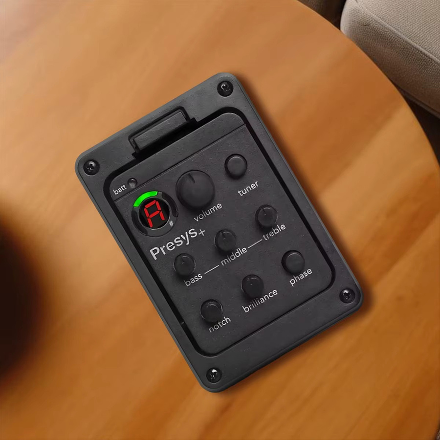 Presys+ 201 Akustikgitarren-EQ-Tuner mit Piezo-Tonabnehmer und 4-Band-Equalizer in Schwarz - Bild 3