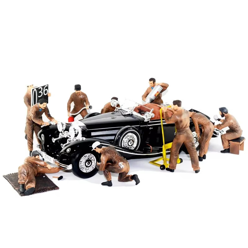 ART CROWN MODEL Mechaniker Reparatur Auto Figur, Maßstab 1:18, Modell Zubehör - Bild 1