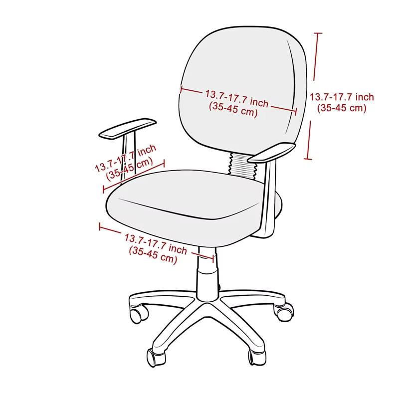 2er-Set Yupartex Polarfleece Stuhlbezüge aus Stretch-Material für Büro- und Gaming-Stühle, Farbe: Türkis - Bild 1