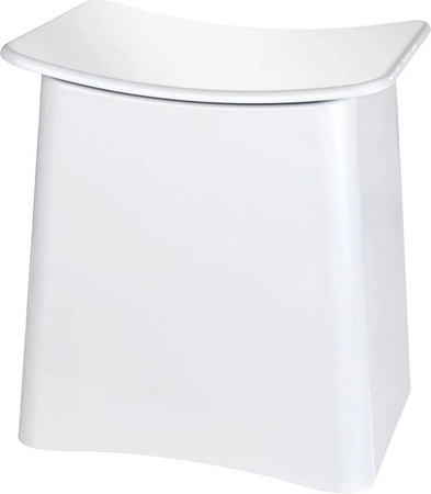 Wenko Badhocker Wing mit Wäschekorb aus ABS-Kunststoff, Weiß, Höhe: 48 cm