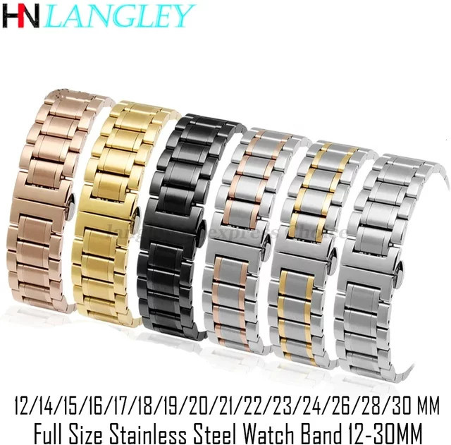 Uhrenarmband Edelstahl, 12–30 mm, Unisex - Bild 1