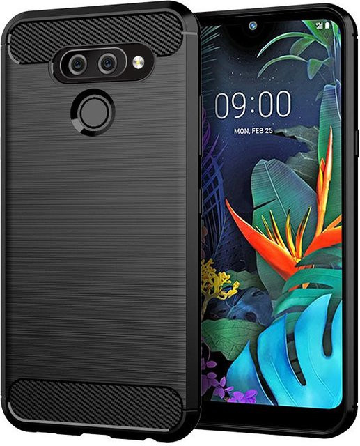 Stoßfeste TPU Carbon Fiber Handyhülle für LG K50, Q60, LG X6 und LG K12 Max in Schwarz - Bild 1