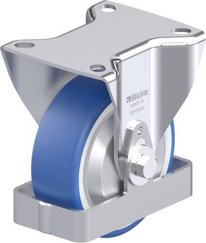 Blickle B-POTHs 100G-FA-FS Stahlblech-Bockrolle in Blau mit 100mm Rad-Durchmesser und 200kg Tragfähigkeit - Bild 1