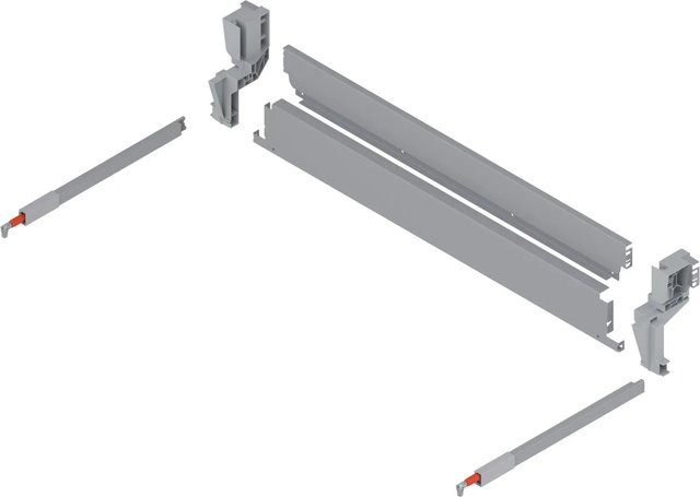Blum Stahlrückwand für hängenden Müllauszug in Grau, Korpusbreite: 90 cm - Bild 1