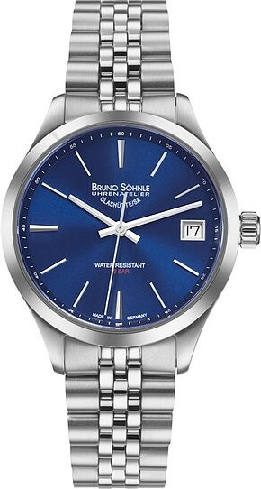 Bruno Söhnle Armbanduhr, Edelstahl, Quarz, Blau, 34 mm, Damen - Bild 1