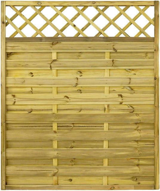 GartenLand Dichtzaun VARIO Gerade mit Rankgitter aus Kiefer, Grün, B/H: 150 x 180 cm, kesseldruckimprägniert - Bild 1