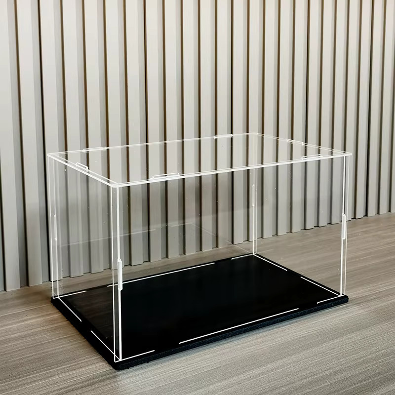 Transparente Acryl-Vitrinenbox aus Kunststoff mit schwarzer Basis zum Organisieren von Spielzeug - Bild 2