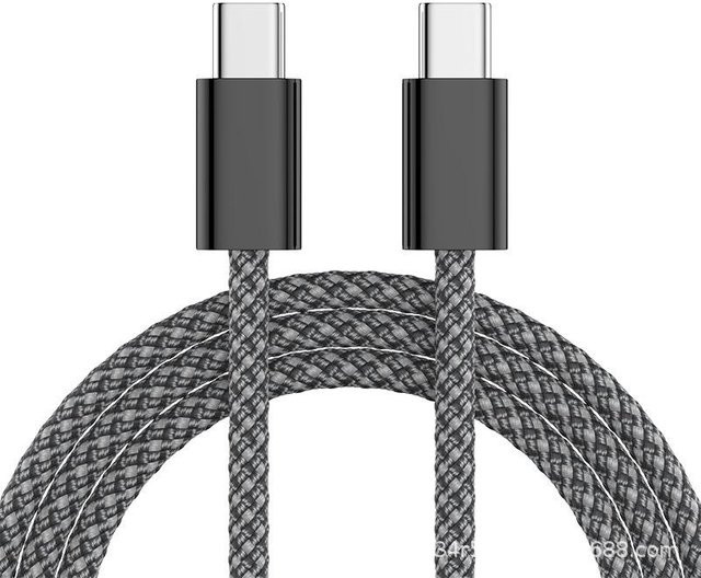TopSky USB-C auf USB-C Datenkabel 60W Schnellladekabel Schwarz 3m - Bild 1
