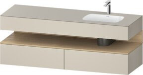 Duravit Einbauwaschtisch-Möbel-Set Qatego in Beige, B/T/H: 160 x 50 x 60 cm - Bild 1