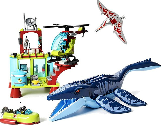 Mengwoha Dinosaurier Welt Mosasaurus Forschung Station, Bausteine, ab 6 Jahren - Bild 1