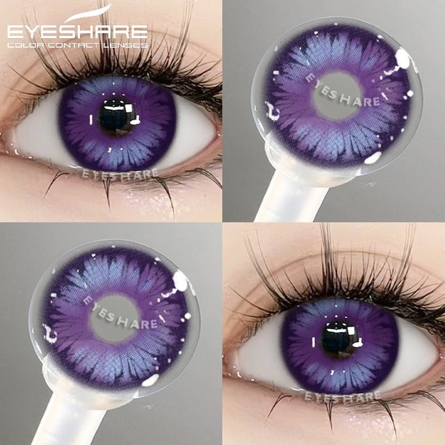 EYESHARE Farbkontaktlinsen lila, 2 Stück - Bild 1
