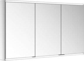 Keuco Spiegelschrank Royal Modular 2.0 mit 3 Drehtüren, LED-Beleuchtung und Sensor-Schalter, Weiß/Silber, B/H/T: 130 x 70 x 12 cm - Bild 1