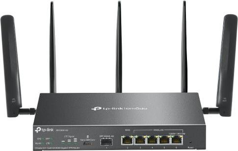 TP-Link Omada ER706W-4G V1 Wireless Router mit Wi-Fi 6, Dual-Band, 4G/LTE Unterstützung, 5-Port-Switch und 6 WAN-Ports in Schwarz - Bild 1