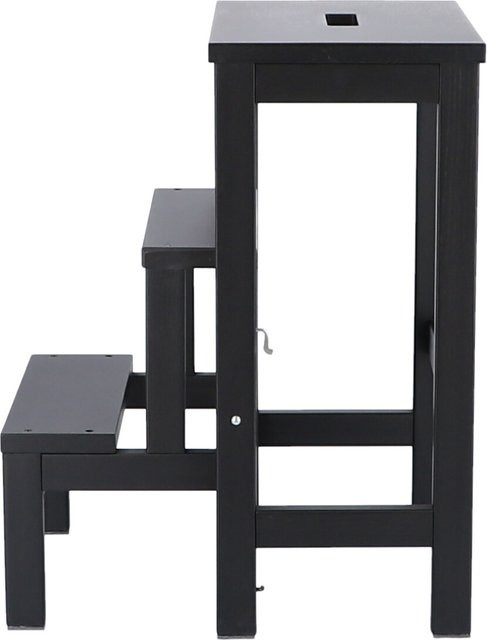 Jan Kurtz Soho Tritthocker aus Buchenholz in Grau und Schwarz - Bild 1