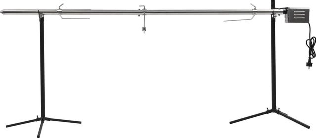 Automatischer Drehgrill mit Rotisserie von VD Home Furnishing aus Edelstahl in Silber, B/T/H: 207 x 45 x 81 cm - Bild 1