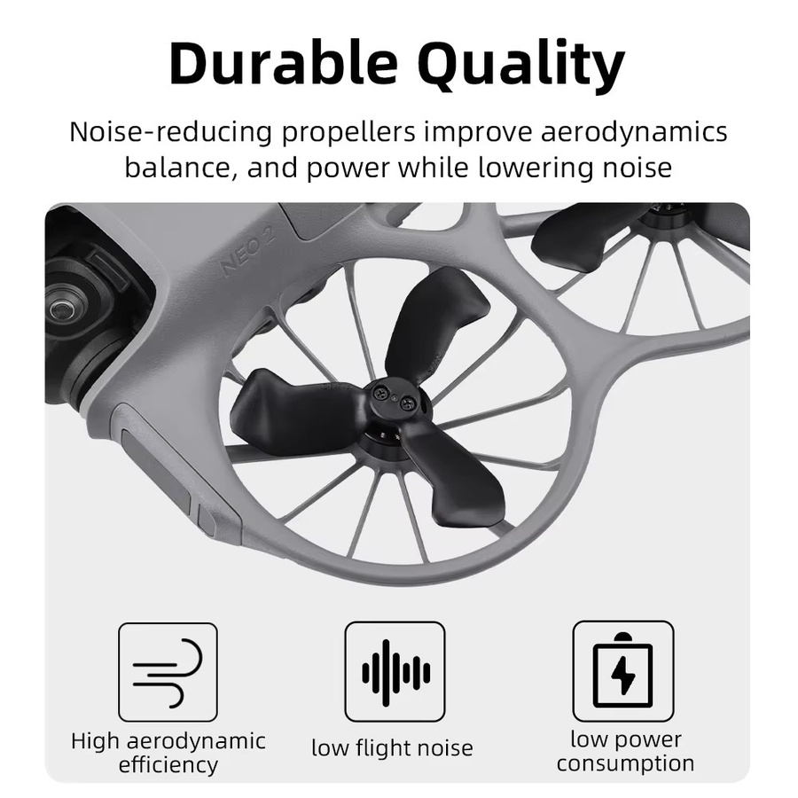 BRDRC Propeller für DJI NEO 2 Zubehör in Blau mit Schnellverschluss und geräuscharmem Design - Bild 2
