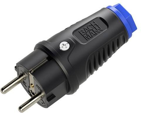 Bachmann BM0017344 Schutzkontaktstecker aus Kunststoff in Schwarz - Bild 1