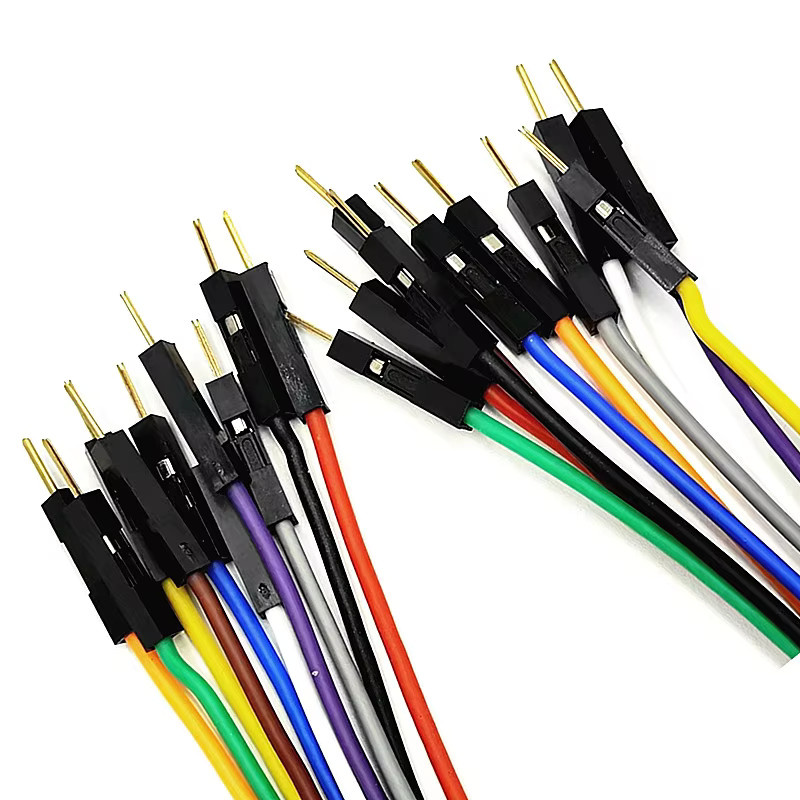 10er Set LUOHONGDA Silikon Dupont Kabel 24AWG mit Goldplatte für Arduino, 2,54mm Pitch, Männlich/Weiblich, Multicolour - Bild 3