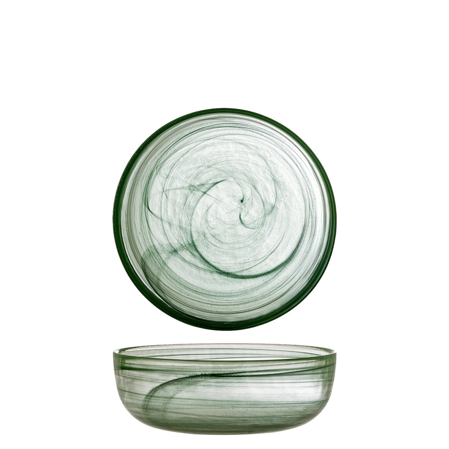 Bloomingville Glaschale Amelie in Grün, Durchmesser: 21,5 cm, Höhe: 7,5 cm - Bild 1