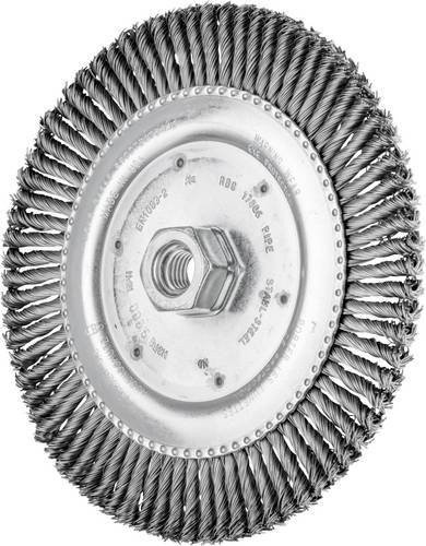 PFERD PIPELINE Rundbürste für Winkelschleifer, gezopft, Farbe: Silber, Durchmesser: 178 mm, Breite: 6 mm, M14 Gewinde, Stahl-Draht-Ø: 0,50 mm, 76 Zöpfe - Bild 1